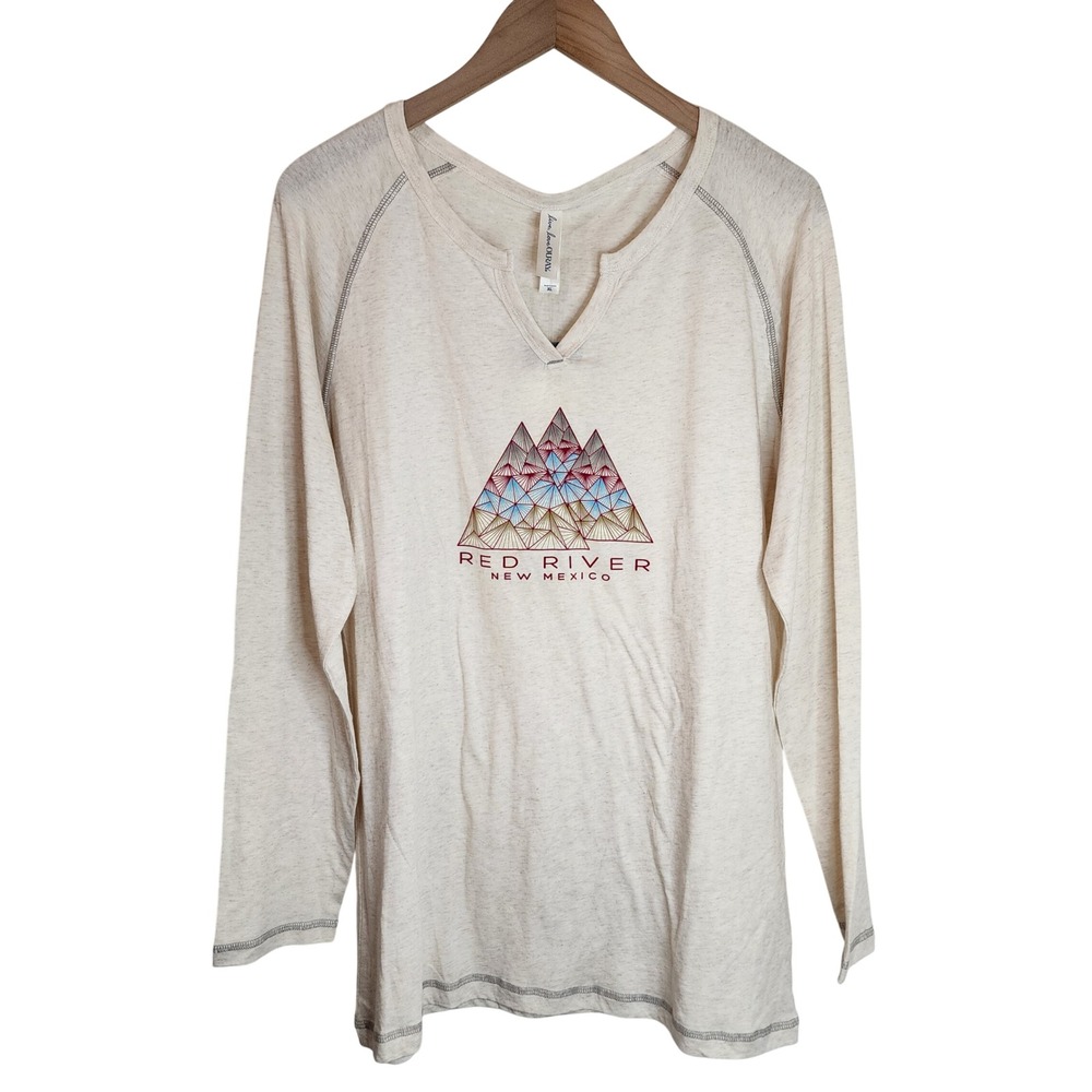 Ouray Shirt Women's XL Long Sleeve Red River New Mexico Cream NWT‎